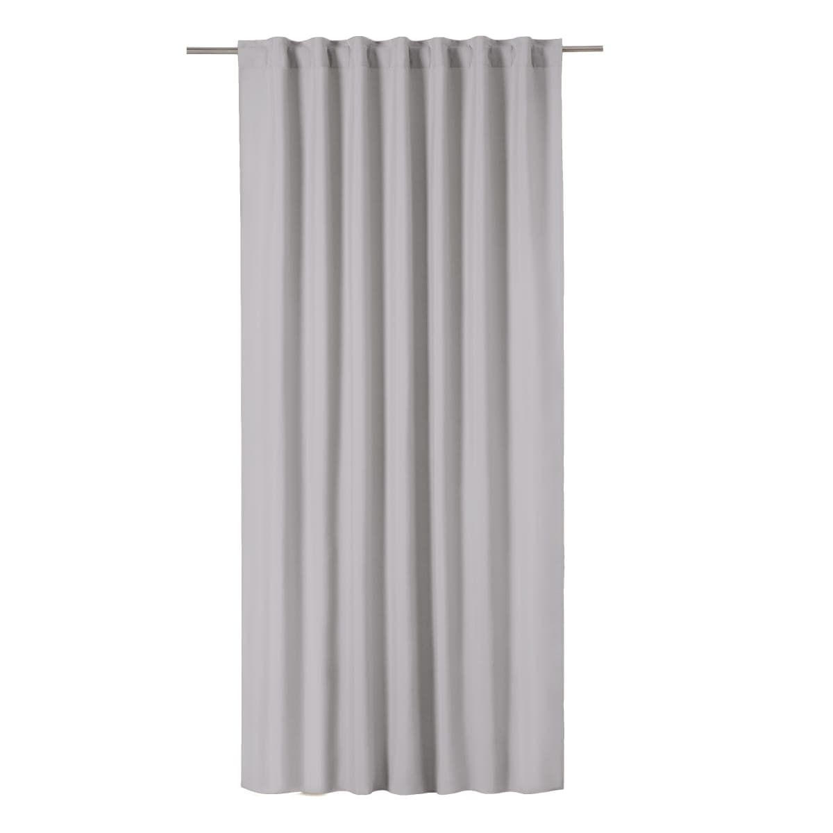 GRANITE GREY POLYCOTTON PHARREL CURTAIN 140X280 CM WEBBING AND CONCEALED LOOP - best price from Maltashopper.com BR480009487