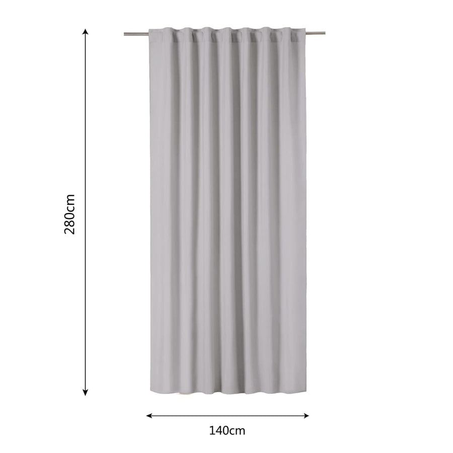 Bricocenter GRANITE GREY POLYCOTTON PHARREL CURTAIN 140X280 CM WEBBING AND CONCEALED LOOP