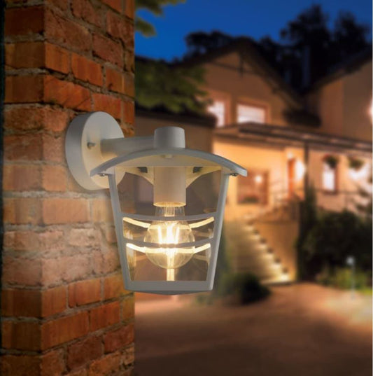 PALAMA ALUMINIUM WALL LIGHT WHITE 22X21.5 CM E27=60W IP44 - best price from Maltashopper.com BR420006441