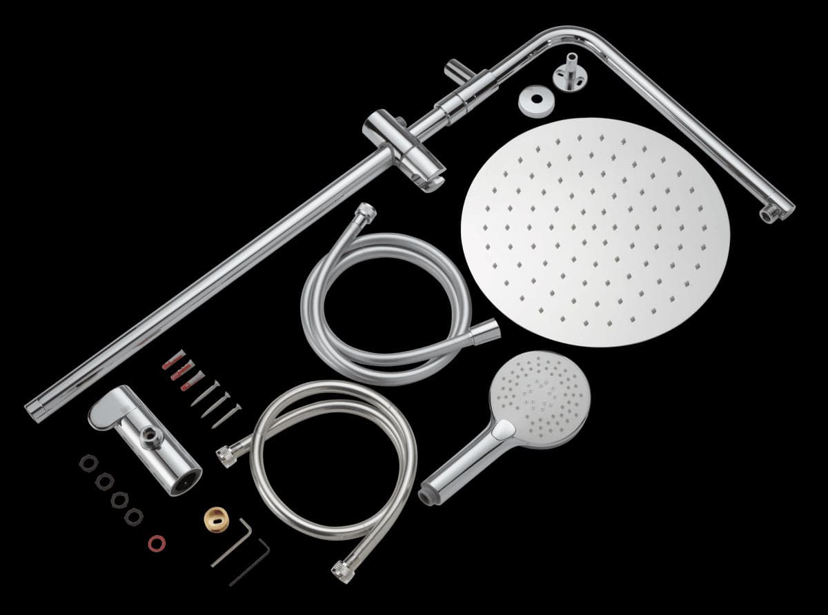 SHOWER KIT ICONS CHROME SHOWER HEAD DIAM. 30 CM SENSEA W/ DIVERTER - best price from Maltashopper.com BR430009085