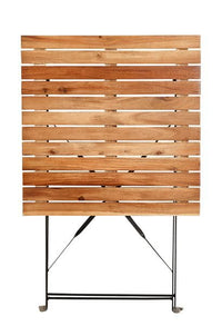 KAPAS Natural folding table H 73 x L 60 x D 60 cm - best price from Maltashopper.com CS630903