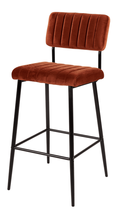 ROXY Brown bar chair H 107 x W 43 x D 52 cm