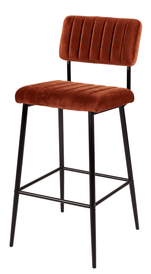 ROXY Brown bar chair H 107 x W 43 x D 52 cm - best price from Maltashopper.com CS674660