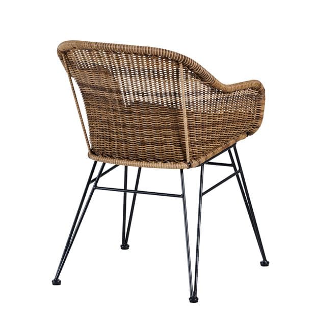 Casa VIENNA Dining chair black, natural, H 78 x W 57 x D 61 cm