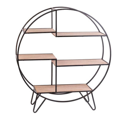 SIRKEL Wall shelf black, natural H 110 x W 100 x D 31.5 cm - Premium Wall shelves from Casa - Just €166.99! Shop now at Maltashopper.com