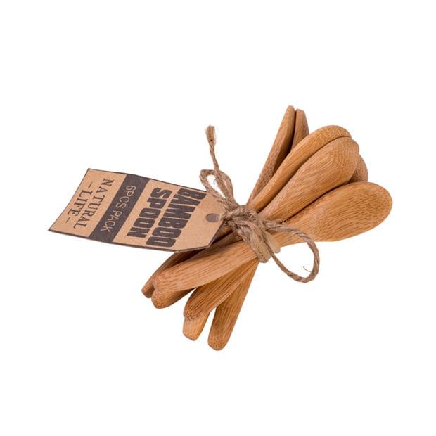 BAMBOO Spoons set of 6 naturalL 9.5 cm - best price from Maltashopper.com CS590898