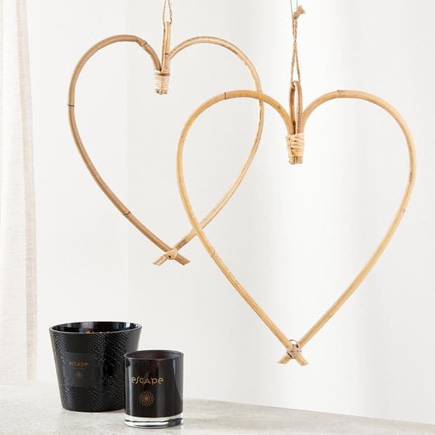 HEART Natural hanging decoration H 37 x W 33 cm - best price from Maltashopper.com CS624617