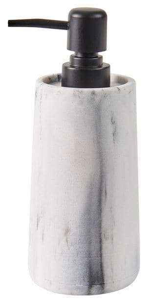 LUNA Soap dispenser with marble effect H 19 cm - Ø 7,5 cm - best price from Maltashopper.com CS668444