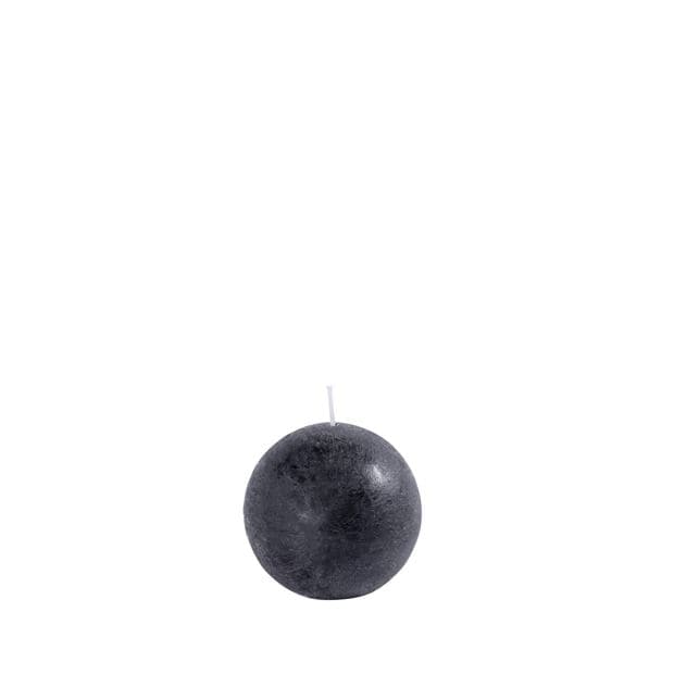 PURE RUSTIC Black spherical candleØ 8 cm - best price from Maltashopper.com CS659176