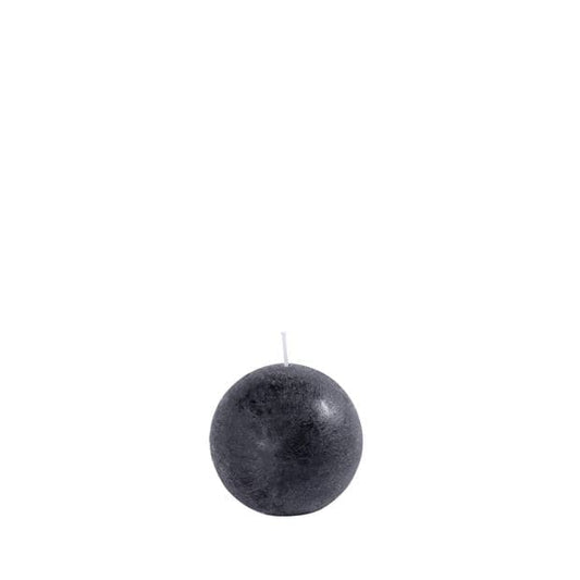 Casa PURE RUSTIC Black spherical candleØ 8 cm