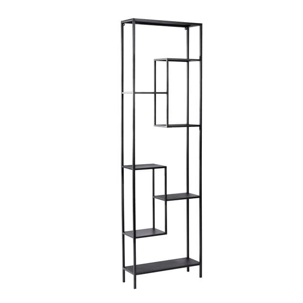 WILLIAM Black wall shelf H 200 x W 60 x D 20 cm - best price from Maltashopper.com CS643328