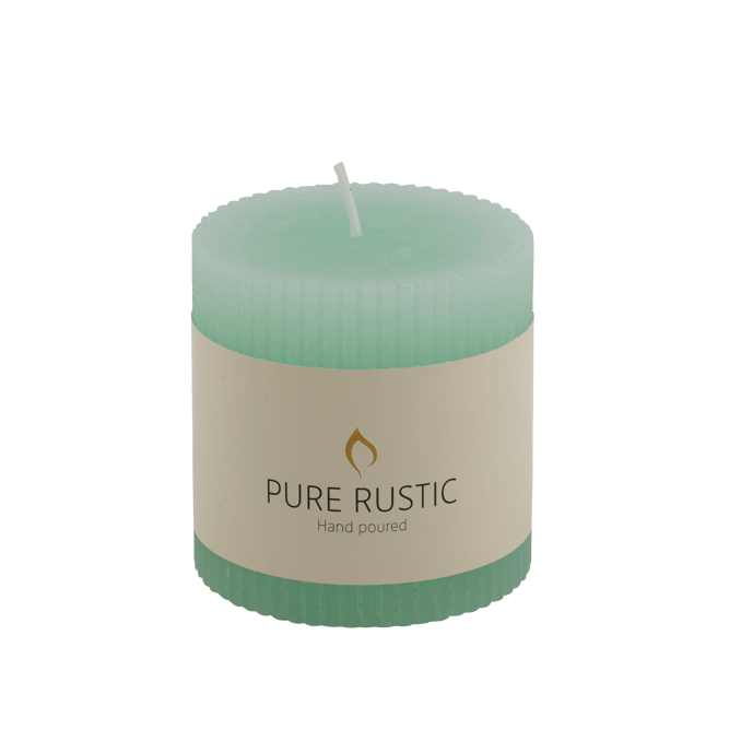 Casa RUSTIC Mint wavy candle