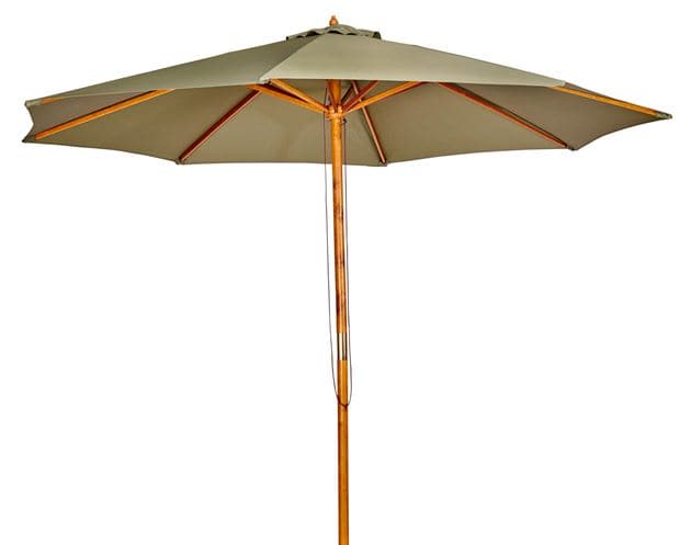 WOOD Umbrella without green base H 260 cm - Ø 300 cm