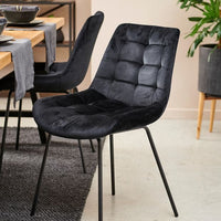 SILKA Black table chair H 78 x W 52 x D 52 cm - best price from Maltashopper.com CS621551