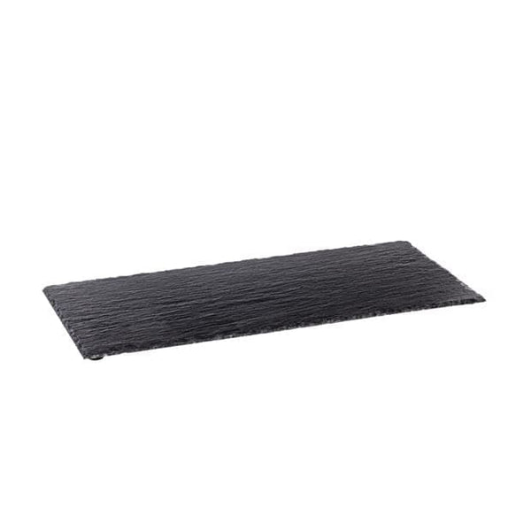 SLATE Black plate - set of 6 , W 40 x L 18 cm