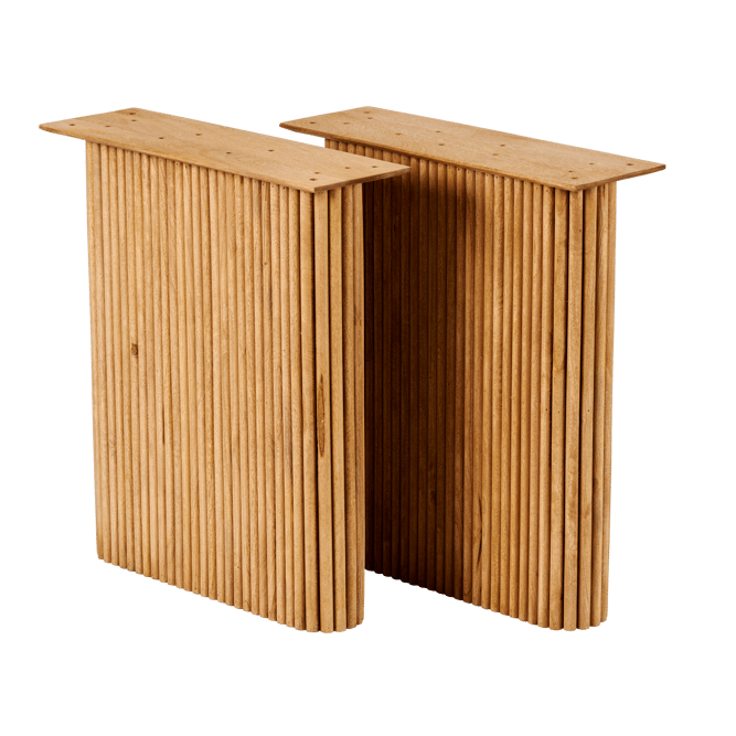 ACACIA Slatted legs set of 2 natural - best price from Maltashopper.com CS685041