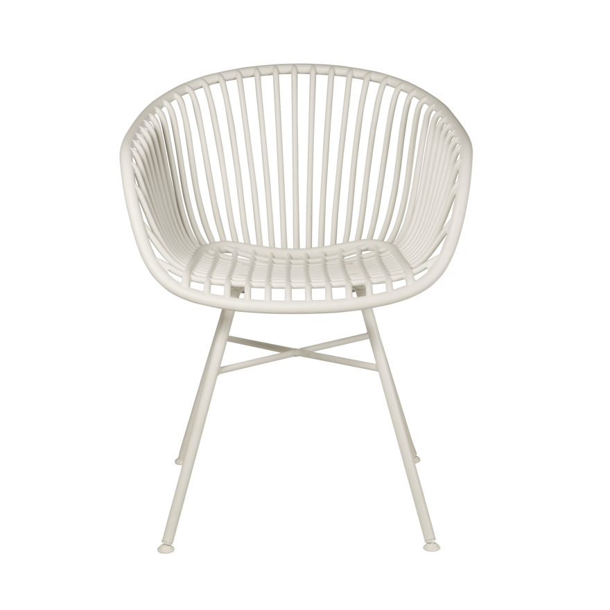 Casa LOIC White chair, H 79 x W 59,5 x D 56 cm