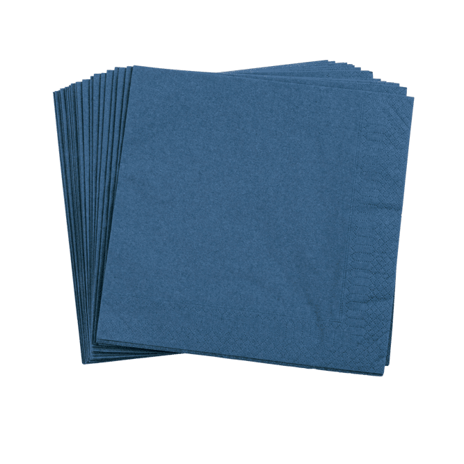 UNI set of 20 dark blue napkins W 40 x L 40 cm - best price from Maltashopper.com CS621495