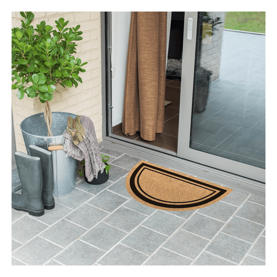 Bricocenter DOORMAT COCONUT EDGE BLACK CRESCENT 38X68 14 MM