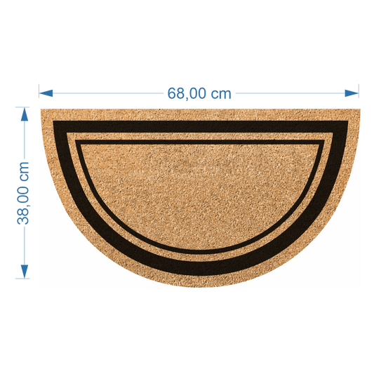 Bricocenter DOORMAT COCONUT EDGE BLACK CRESCENT 38X68 14 MM