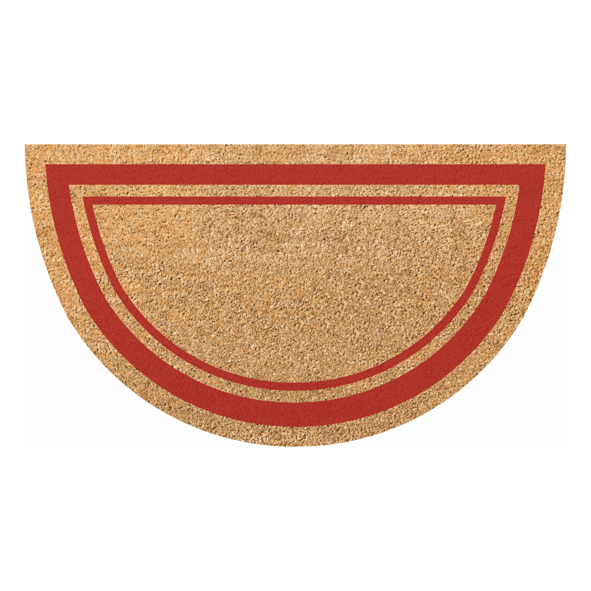 Bricocenter COCONUT DOORMAT WITH RED CRESCENT EDGE 38X68 14 MM