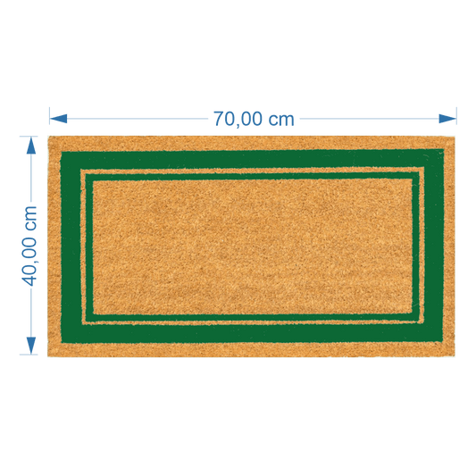 Bricocenter DAMIEN COCONUT DOORMAT WITH GREEN BORDER 40X70 CM