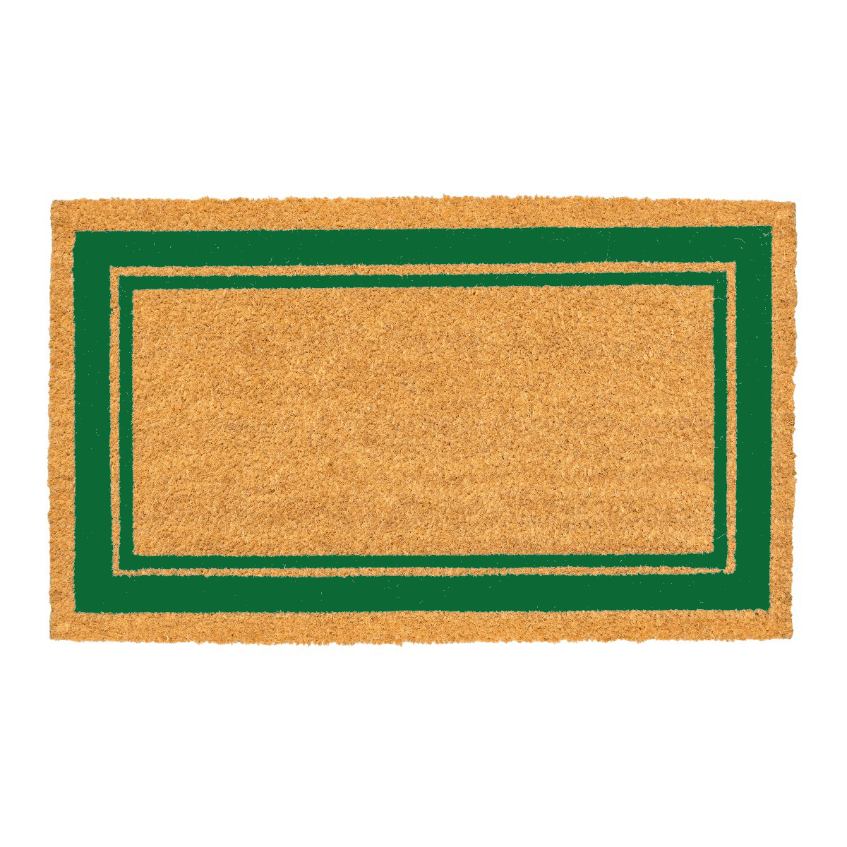 Bricocenter DAMIEN COCONUT DOORMAT WITH GREEN BORDER 40X70 CM