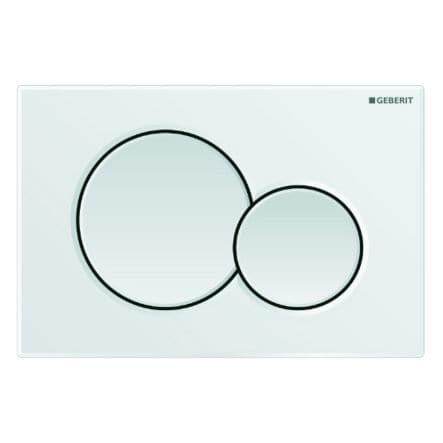 Bricocenter WHITE PLATE 2 BUTTONS FOR GEBERIT SIGMA WC CASSETTE