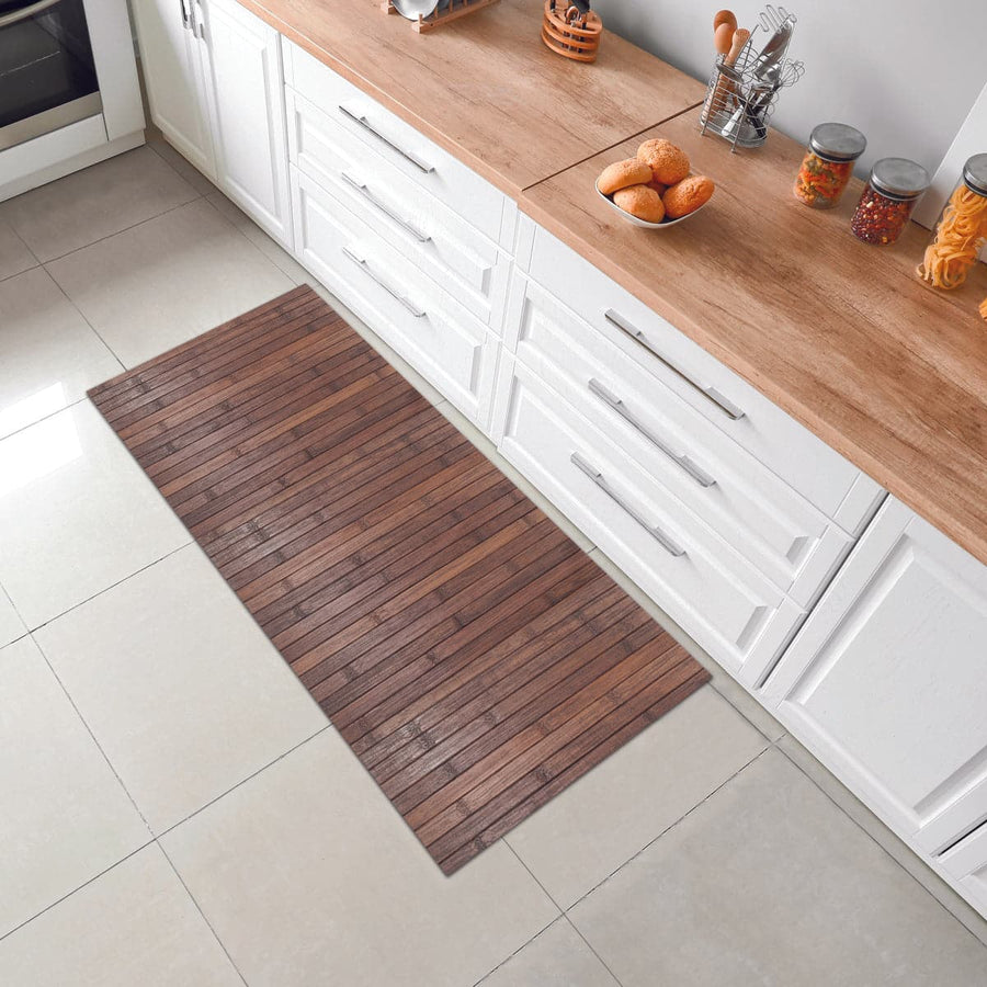 BAMBOO OPEN 50x80 CHOCOLATE CARPET WITH NON-SLIP BOTTOM