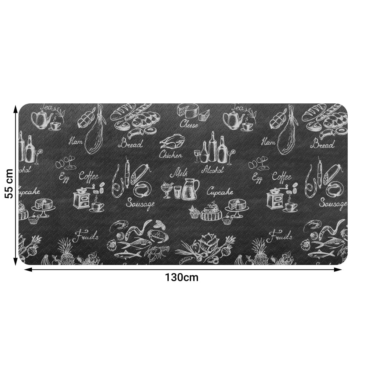 FULL BLACKBOARD MAT 55X130CM PVC