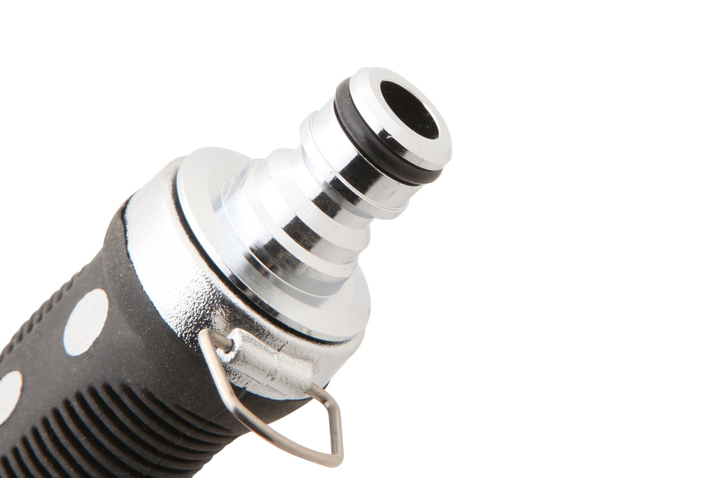 DELUX 8-FUNCTION CHROME METAL PISTOL WITH COMFORT GRIP COLORTAP