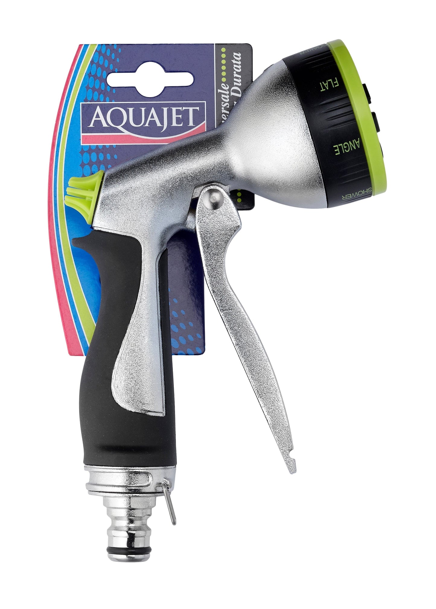 Bricocenter DELUX 8-FUNCTION CHROME METAL PISTOL WITH COMFORT GRIP COLORTAP