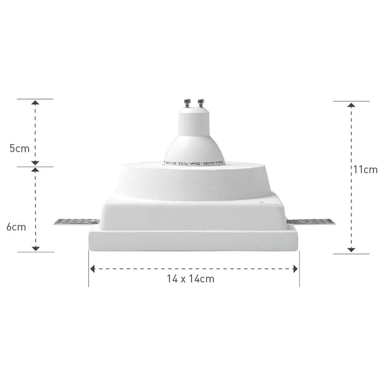 Bricocenter 14x14CM GU10=49W IP20 WHITE CHESS FLOOR LIGHT