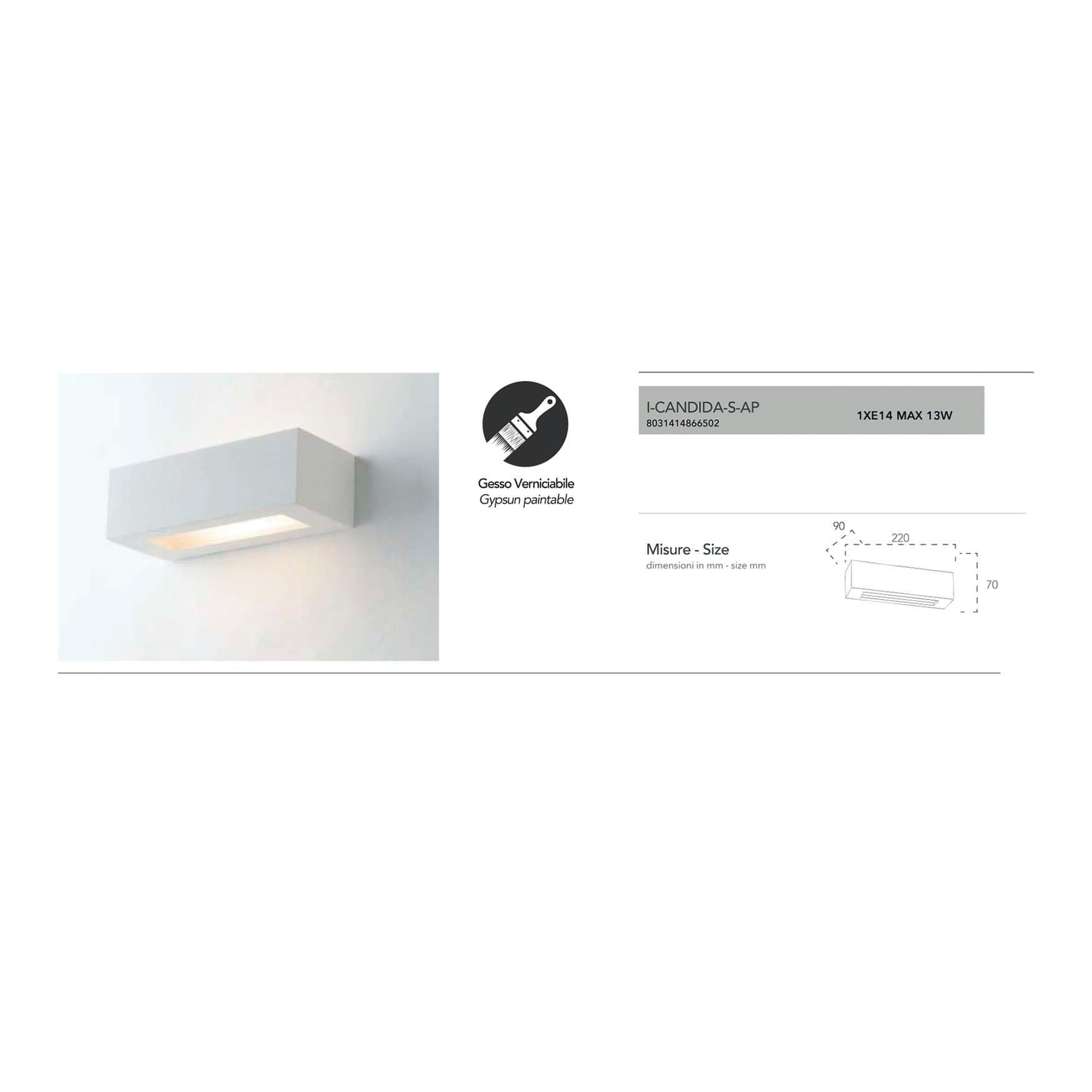 Bricocenter WALL LIGHT CANDIDA CHALK WHITE 1XE14 22X9X7CM