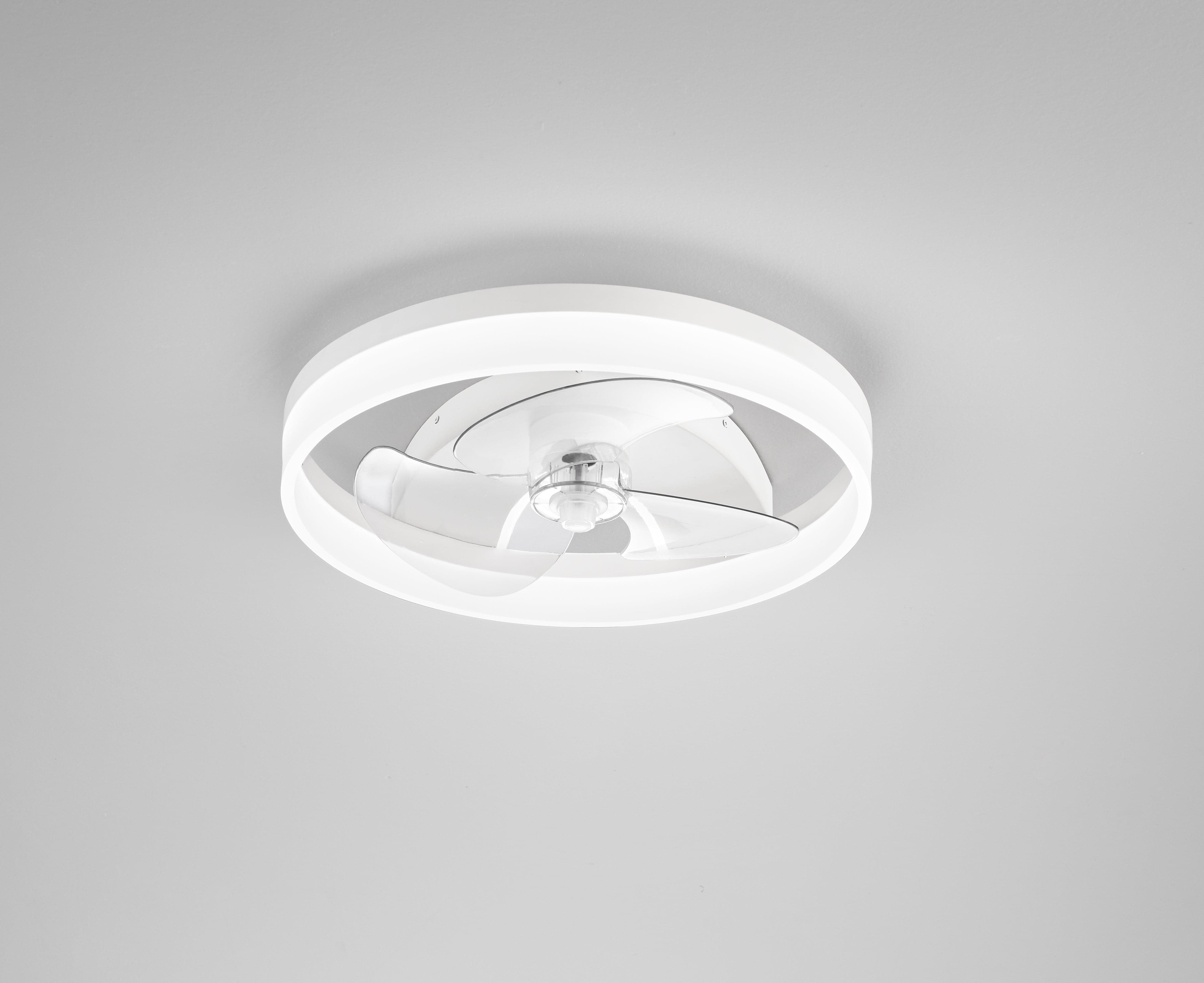 ESPERO CEILING LIGHT WITH FAN WHITE D50 CM LED 28W CCT WITH REMOTE CONTROL