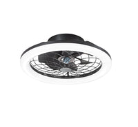 CEILING LIGHT WITH FAN ETESIA BLACK D49 CM LED 30W CCT WITH REMOTE CONTROL