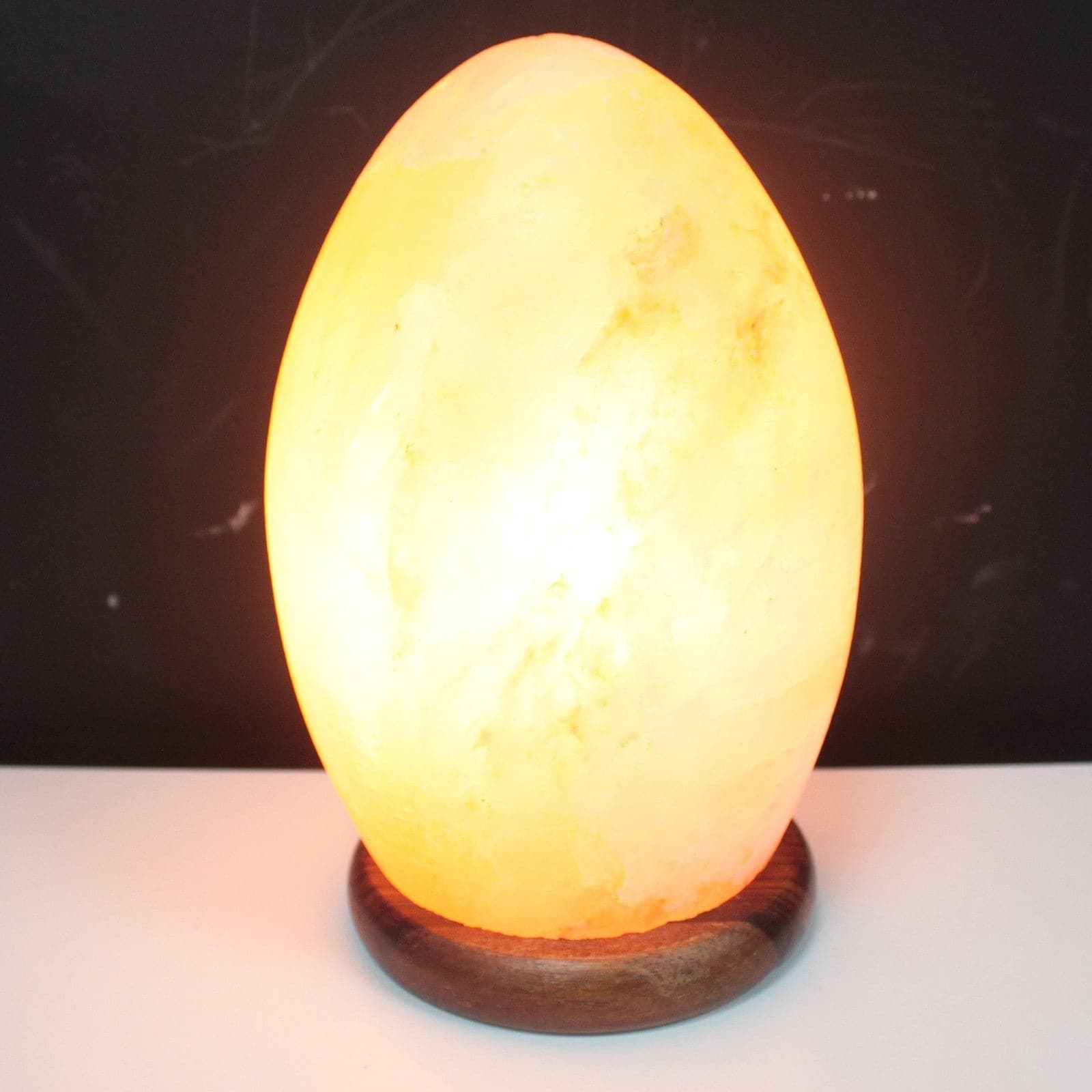 Bliss Salt Lamp Egg - Wooden Base