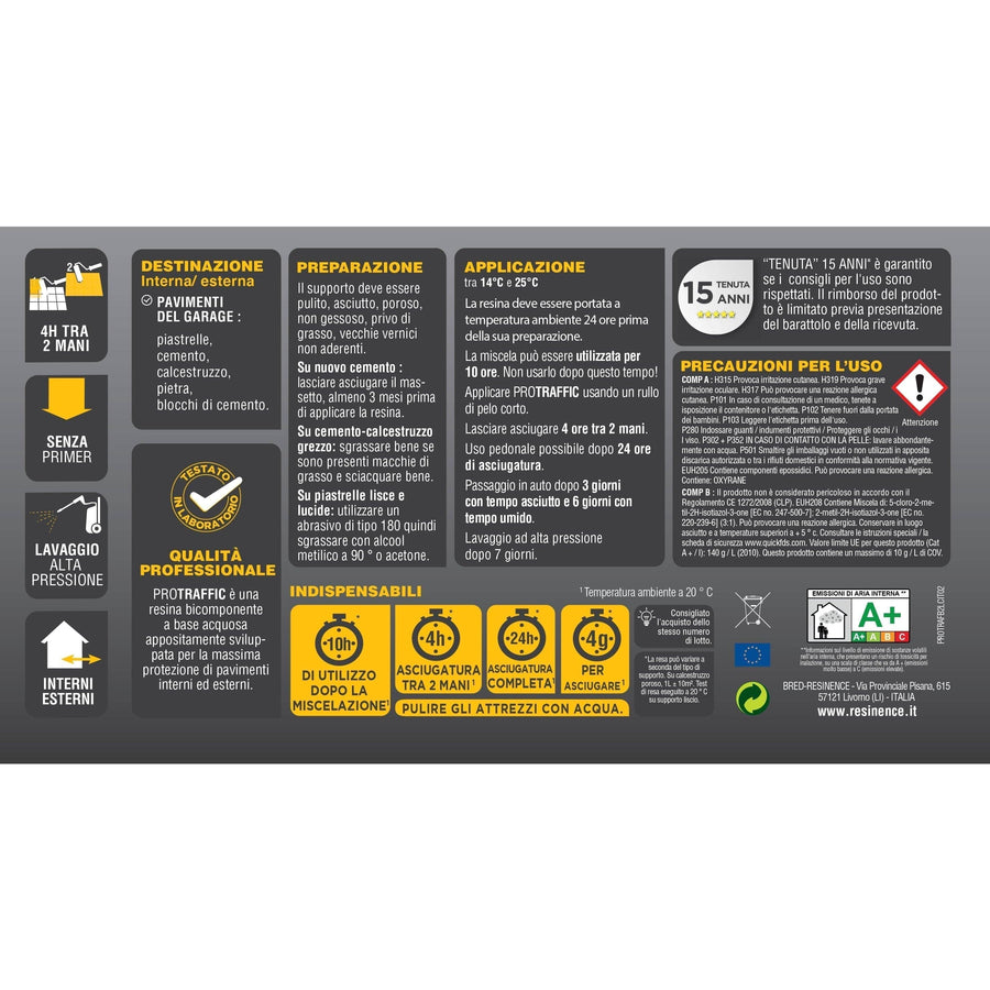 Bricocenter TERRACOTTA RED TWO-COMPONENT RESIN FOR CAR BOXES PROTRAFFIC 500 ML