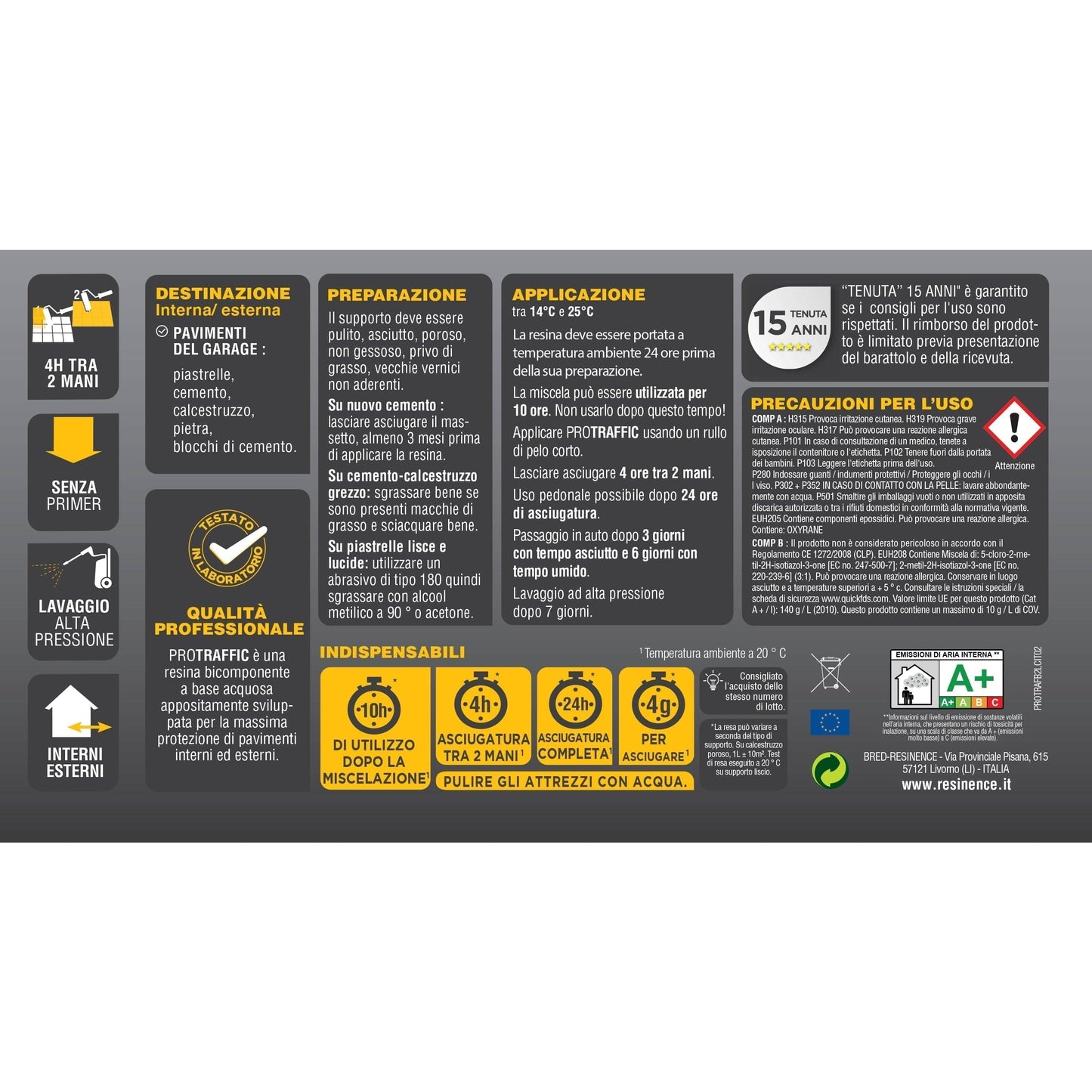 Bricocenter MEDIUM GREY TWO-COMPONENT RESIN FOR CAR BOXES PROTRAFFIC 500 ML
