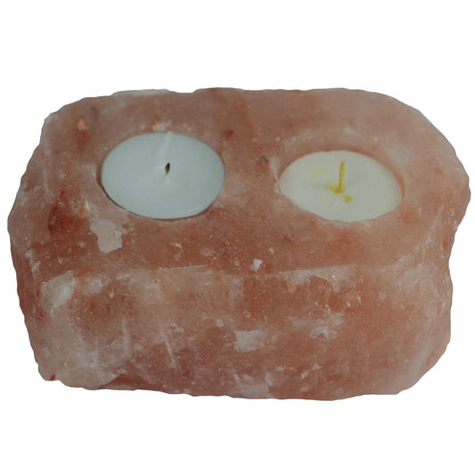 Bliss Natural Salt Candle Holder - 2 holes