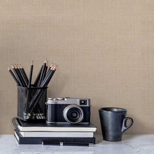 Bricocenter WALLPAPER FABRIC EFFECT BRILLIANT DOVE GREY 53CMX10.5M