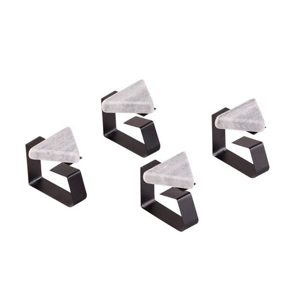 MARBLE Tablecloth clips set of 4 white H 5 x W 5 x D 5.2 cm - best price from Maltashopper.com CS602553