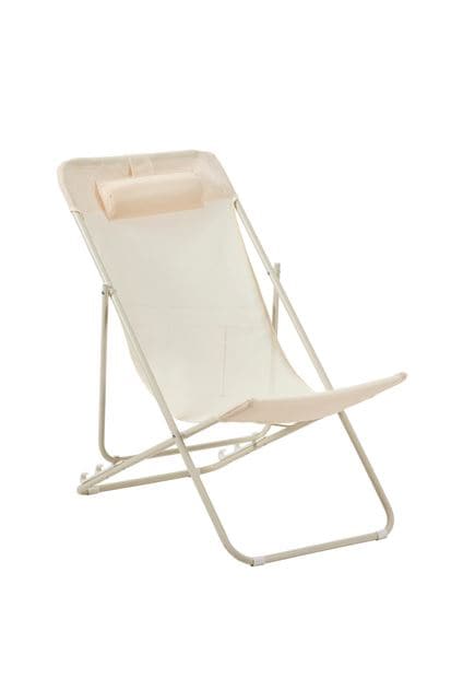 Casa MALTA Deckchair white H 80 x W 57 x D 90 cm