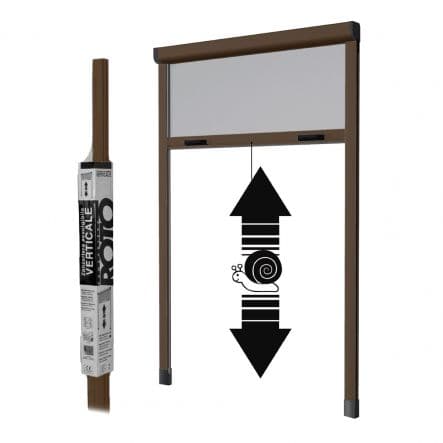 MOSQUITO NET IN BROWN VERTICAL KIT WITH SCREWS+CLUTCH 120X170 CM - best price from Maltashopper.com BR410211945