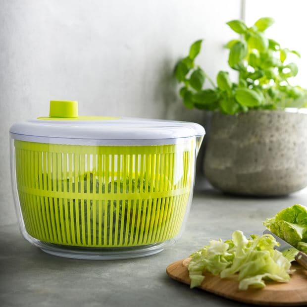 VIDA VERDE Salad spinner white, green H 19 cm - Ø 23 cm - best price from Maltashopper.com CS633108