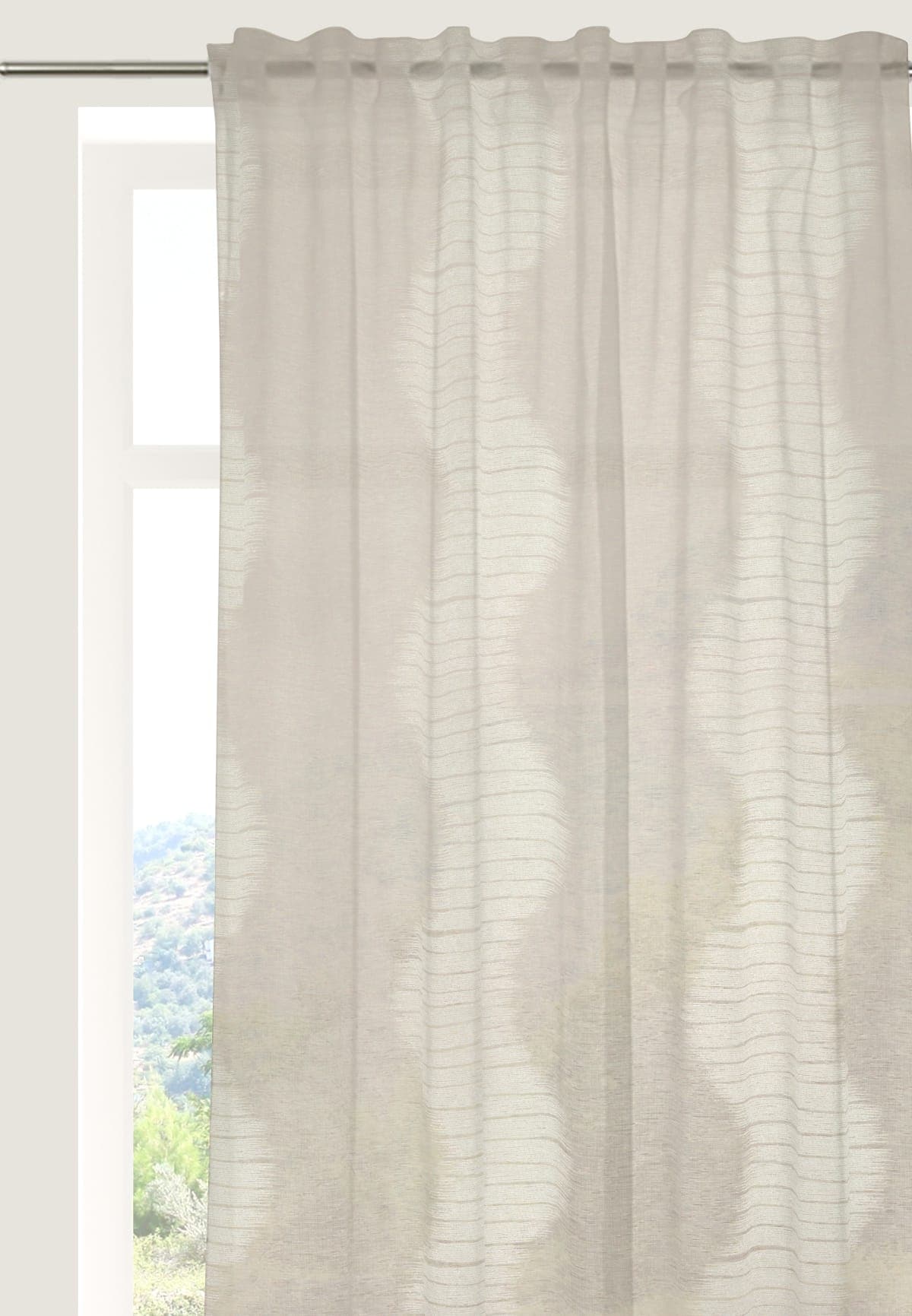 MIRA BEIGE COVERED CURTAIN 140X280CM HIDDEN CURTAIN AND PASSAGE - best price from Maltashopper.com BR480009581