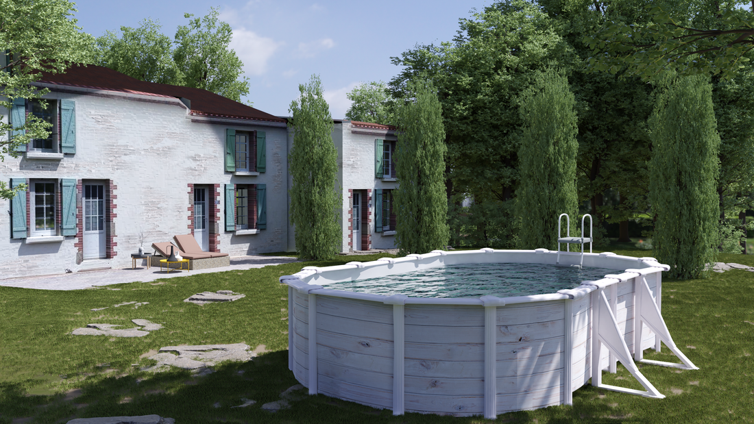 OVAL STEEL SWIMMING POOL NORDIC DECORATION 610X375 H 120 WITH SAND FILTER - best price from Maltashopper.com BR500015846