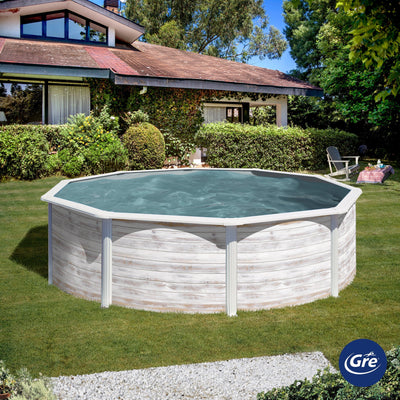ROUND STEEL SWIMMING POOL NORDIC DECORATION DIAM. 300 X 120H WITH SAND FILTER - best price from Maltashopper.com BR500015847