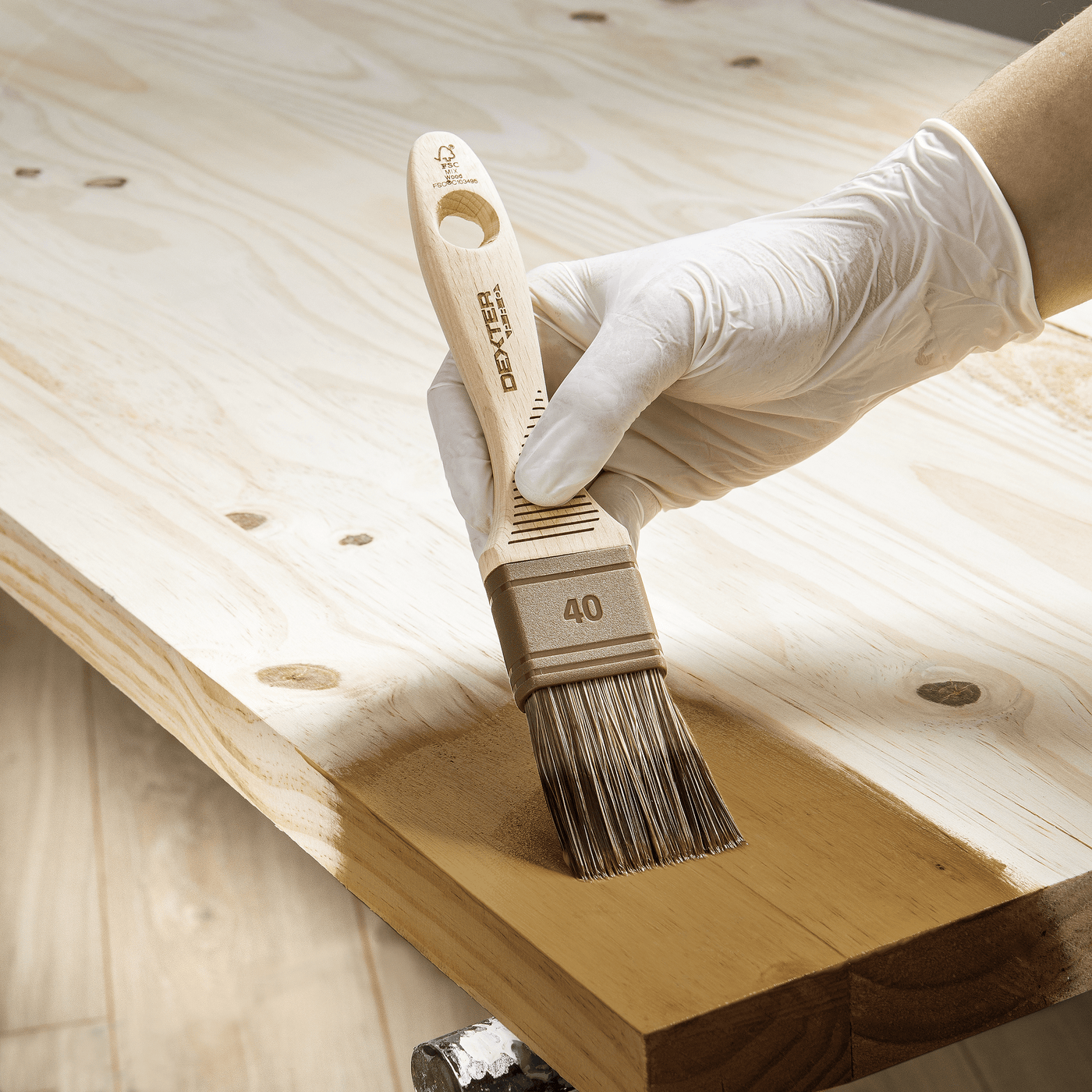 Bricocenter MATT MEDIUM WALNUT WOOD VARNISH 0.75 L LUXENS