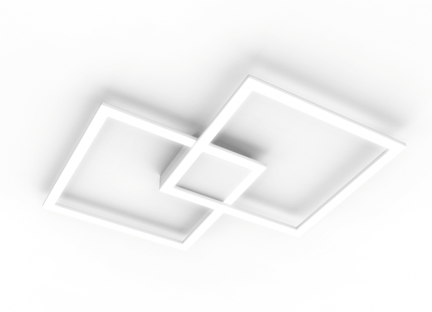 KIRA ALUMINIUM CEILING LIGHT WHITE 35x35CM LED 45W NATURAL LIGHT - best price from Maltashopper.com BR420006517